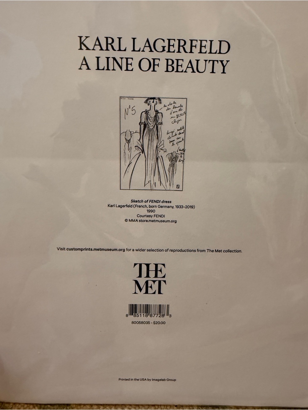 Fendi Sketch - Metropolitan Musium of Art - Picture 2 of 3